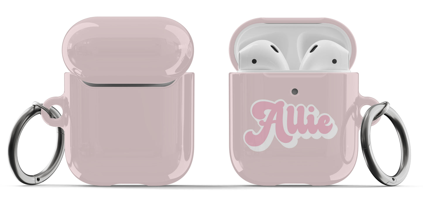 Beige and Pink Retro Airpod Case - daziecases