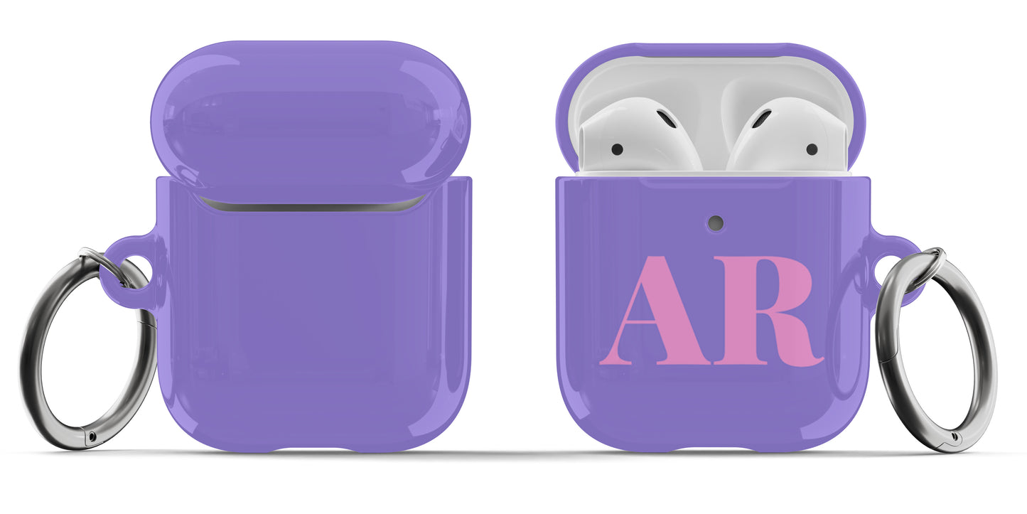 Purple Initials Airpod Case - daziecases