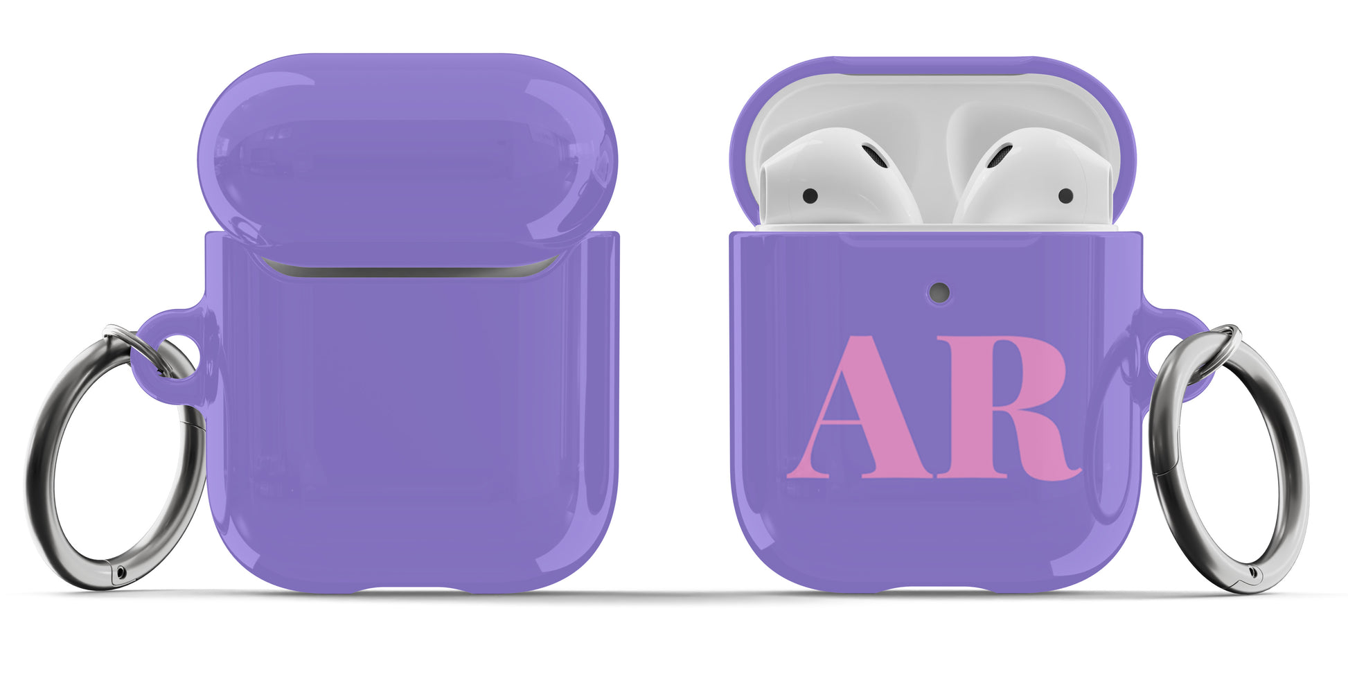 Purple Initials Airpod Case - daziecases