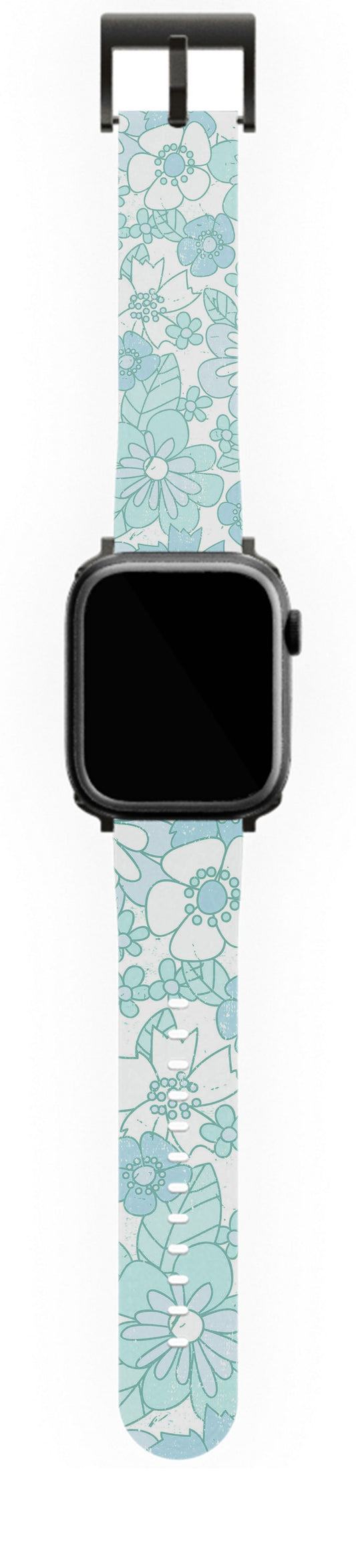 Baby Blue Retro Floral Apple Watch Band - daziecases