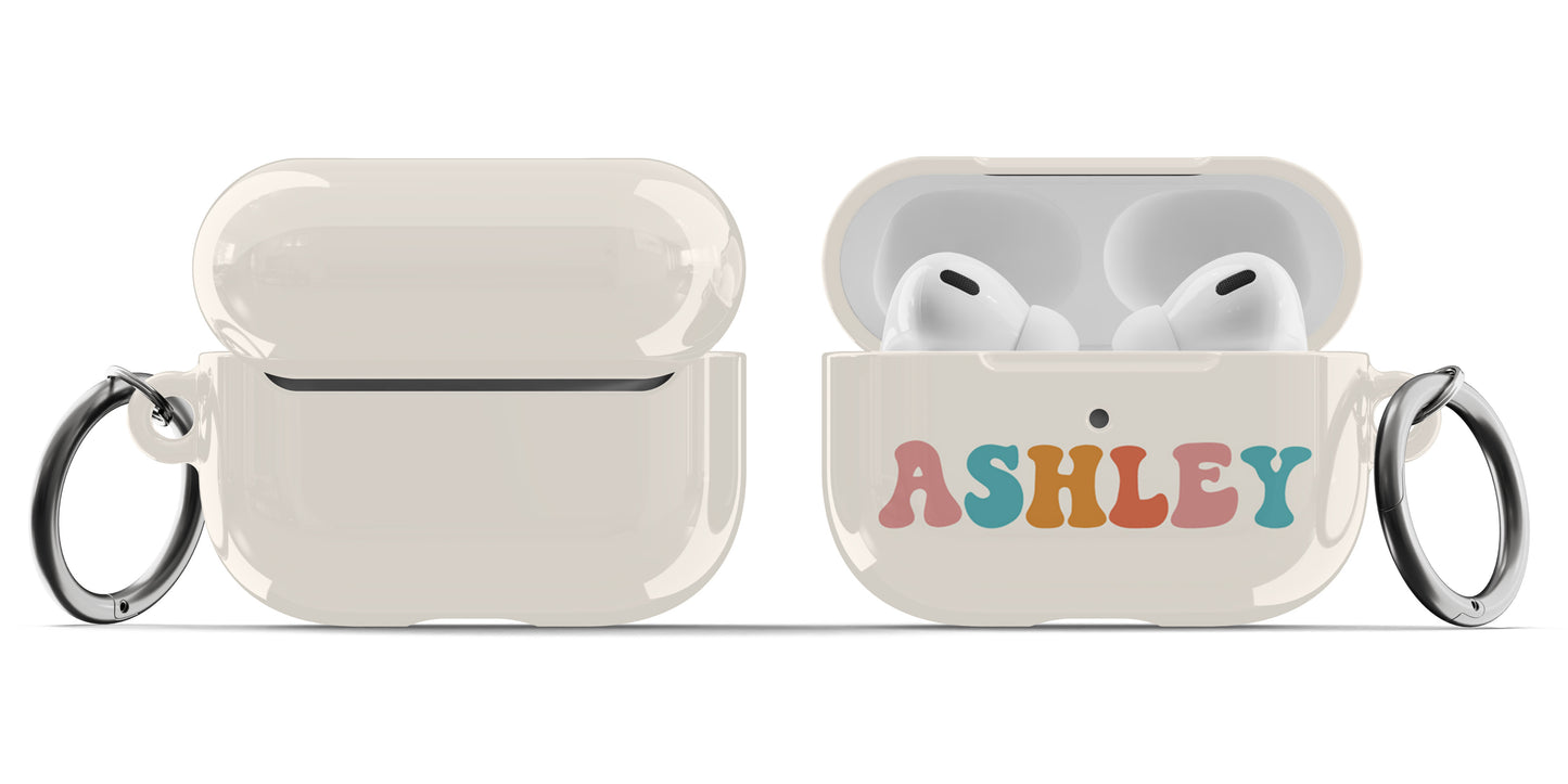 Boho Retro Name Airpod Case - daziecases