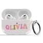 Pink and Gold Wavy Name Airpod Case - daziecases