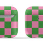 Pink and Green Checkers Airpod Case - daziecases