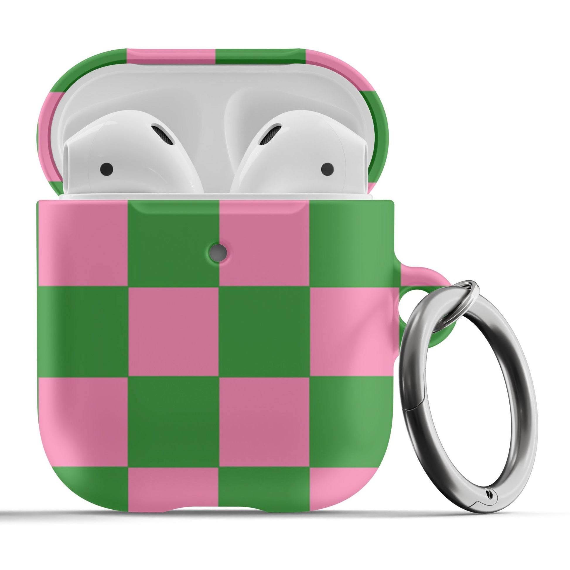 Pink and Green Checkers Airpod Case - daziecases