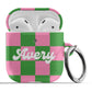 Pink and Green Checkers Airpod Case - daziecases