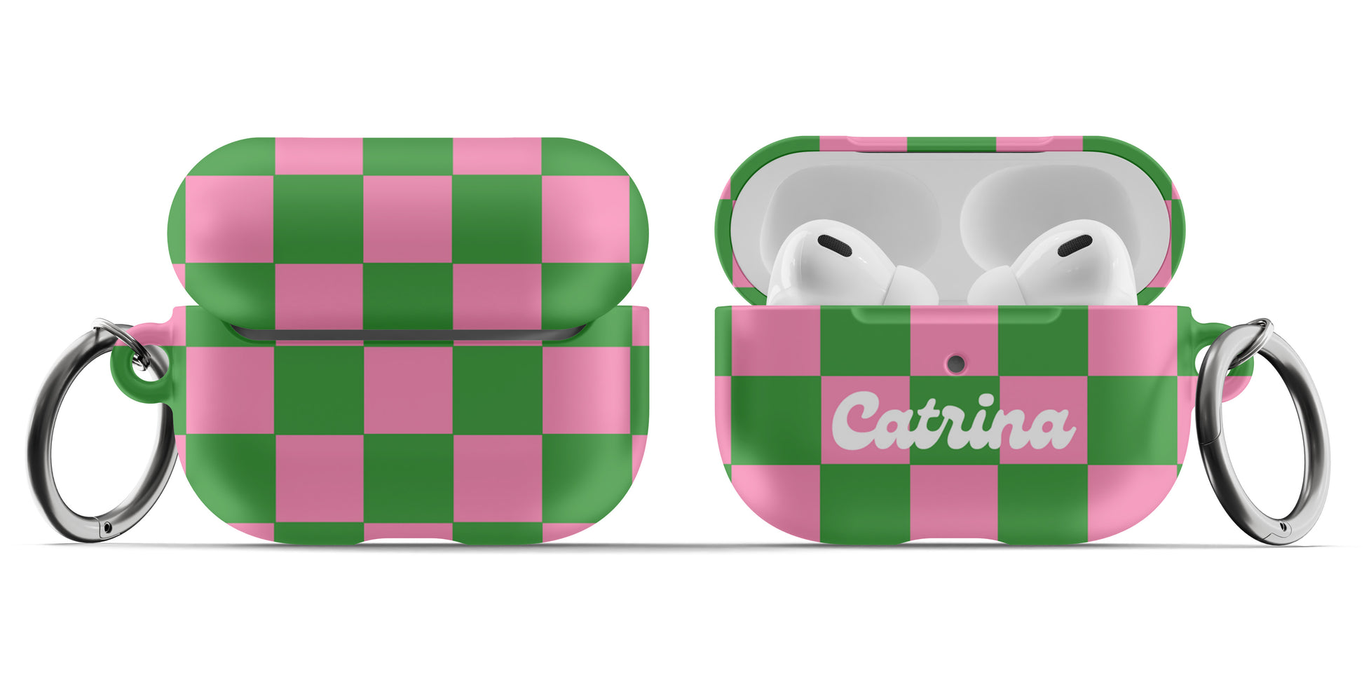 Pink and Green Checkers Airpod Case - daziecases