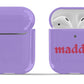 Purple and Red Name Airpod Case - daziecases
