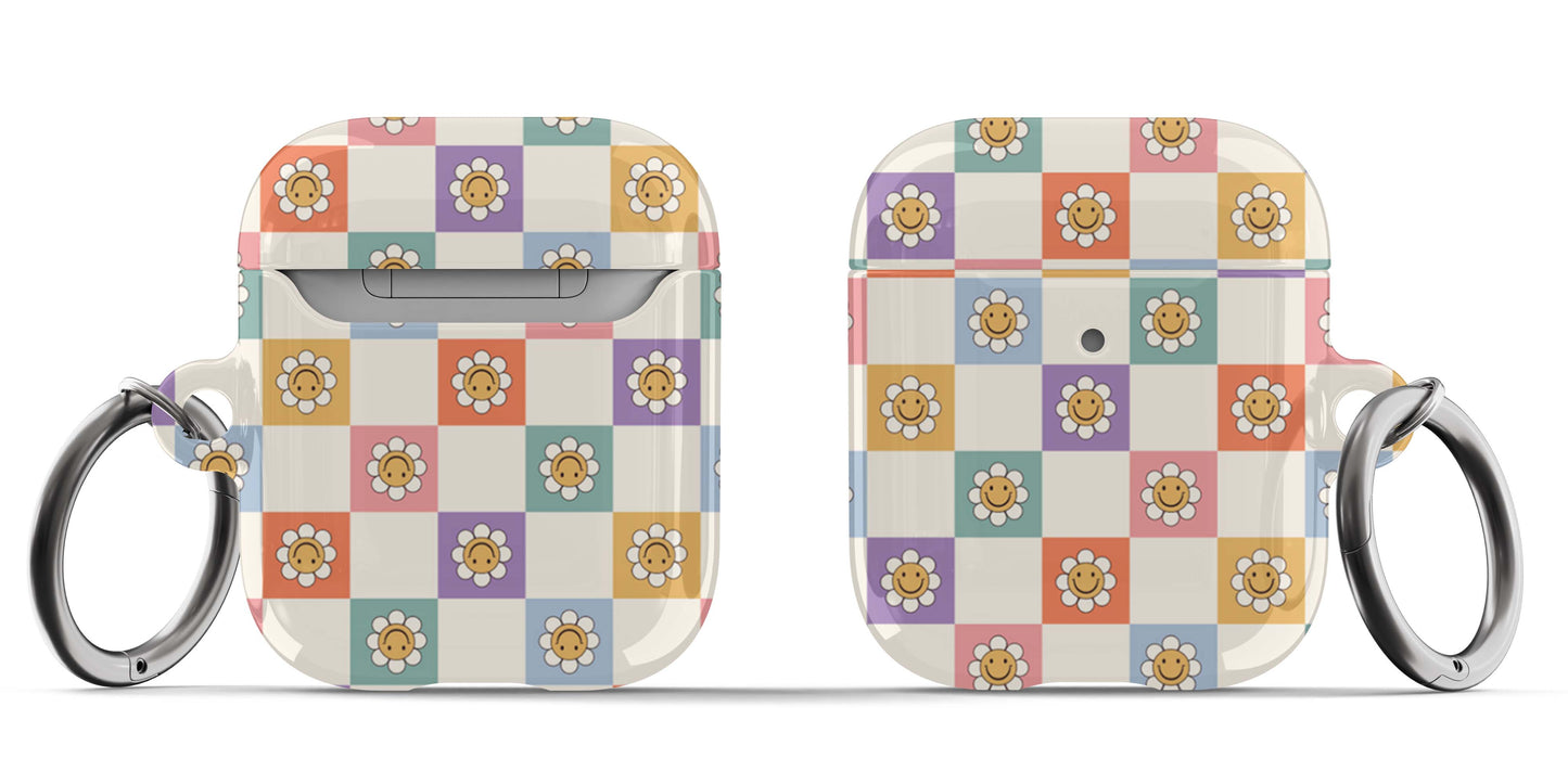 Retro Smiley Checkers Airpod Case - daziecases