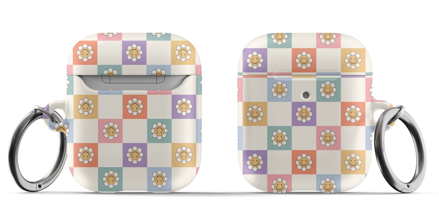 Retro Smiley Checkers Airpod Case - daziecases