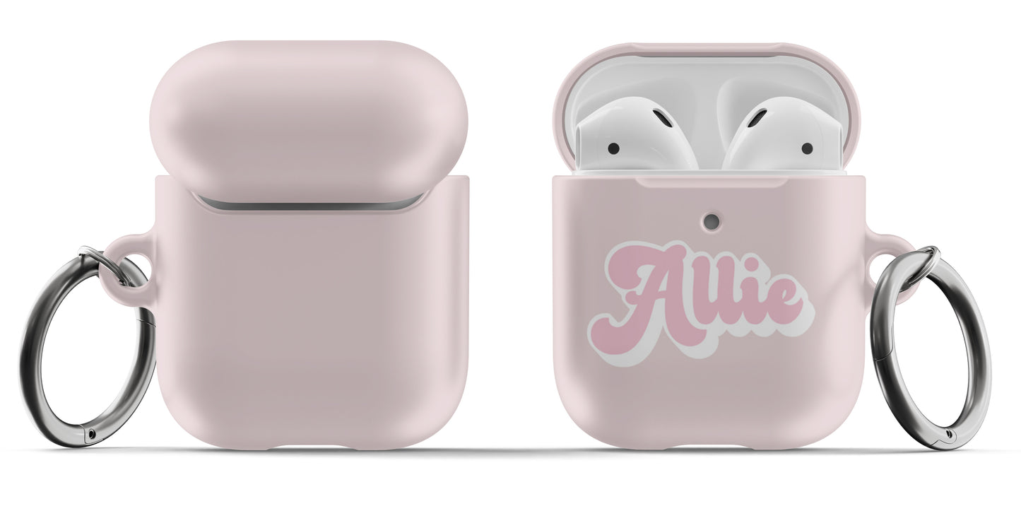 Beige and Pink Retro Airpod Case - daziecases