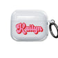Pink and Red Retro Airpod Case - Clear - daziecases