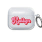 Pink and Red Retro Airpod Case - Clear - daziecases