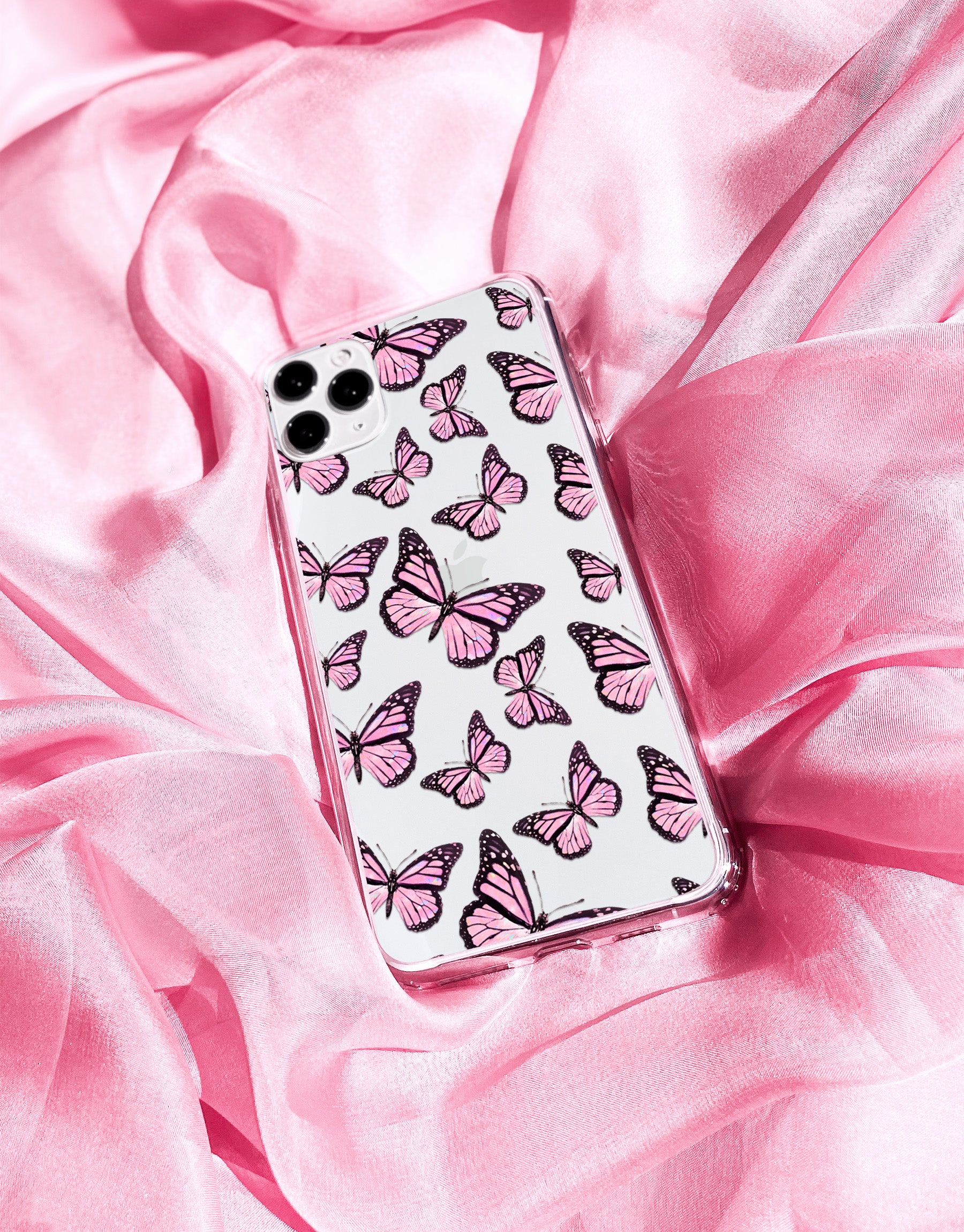Pink Butterflies - Clear - daziecases